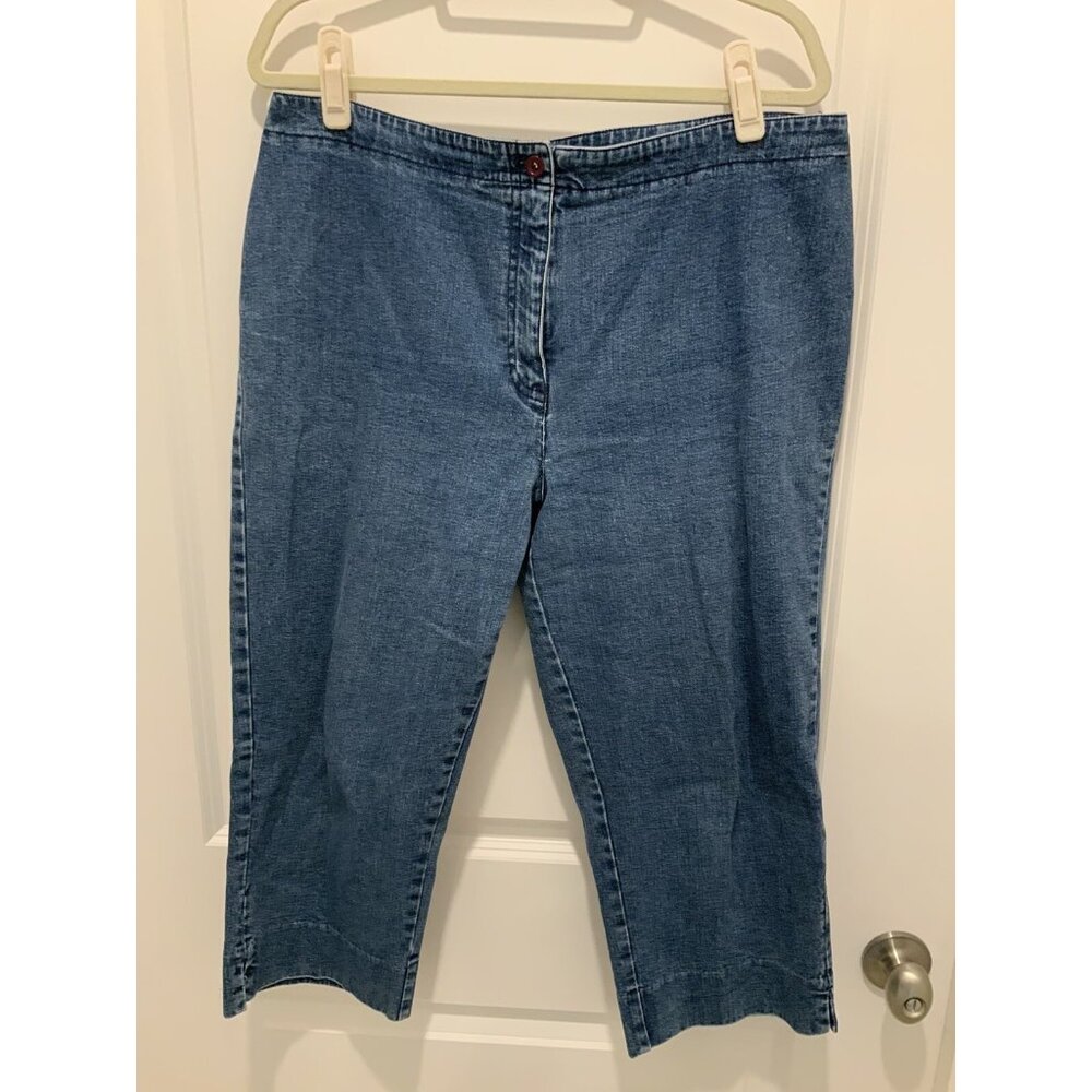 Lauren Jean Co. Ralph Lauren Denim Capri 14 Womens Wide Bottom